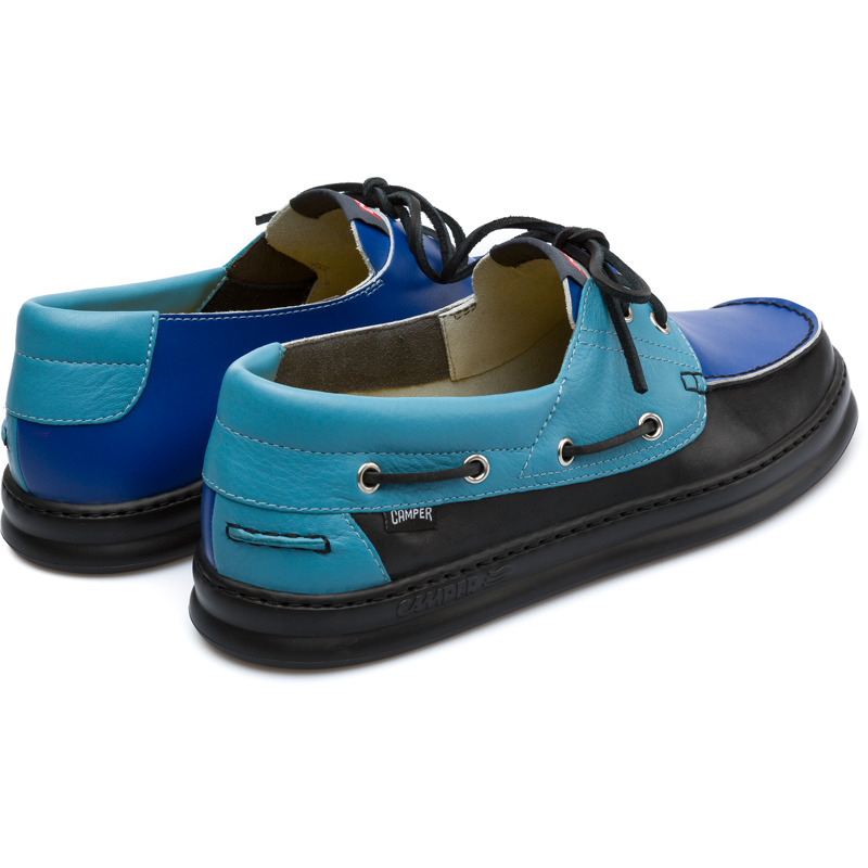 CAMPER Twins - Sneakers For Men - Blue,Black, Size 40, Smooth Leather