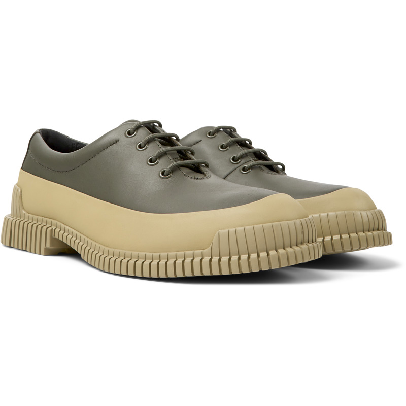 CAMPER Pix - Formal Shoes For Men - Green,Beige, Size 42, Smooth Leather