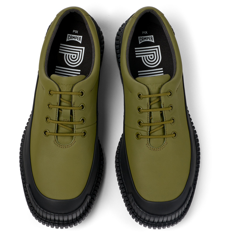 CAMPER Pix - Elegante Schuhe Für Herren - Grün,Schwarz, Größe 45, Glattleder
