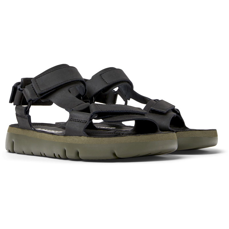 Camper Oruga - Sandals For Men - Black, Size 45, Smooth Leather