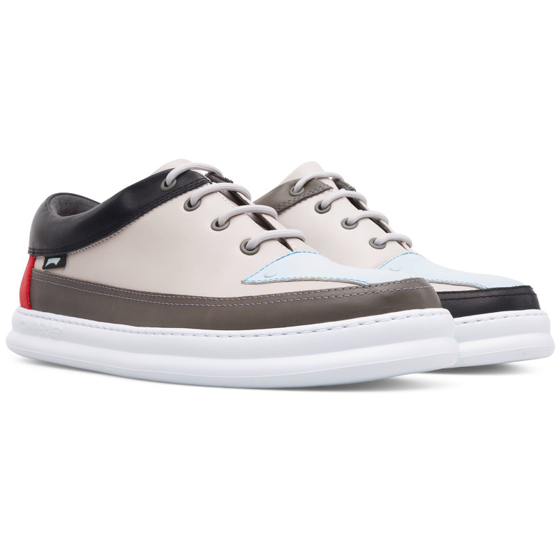 Camper Twins - Zapatillas Para Hombre - Beige, Negro, Gris, Talla 46, Piel Lisa