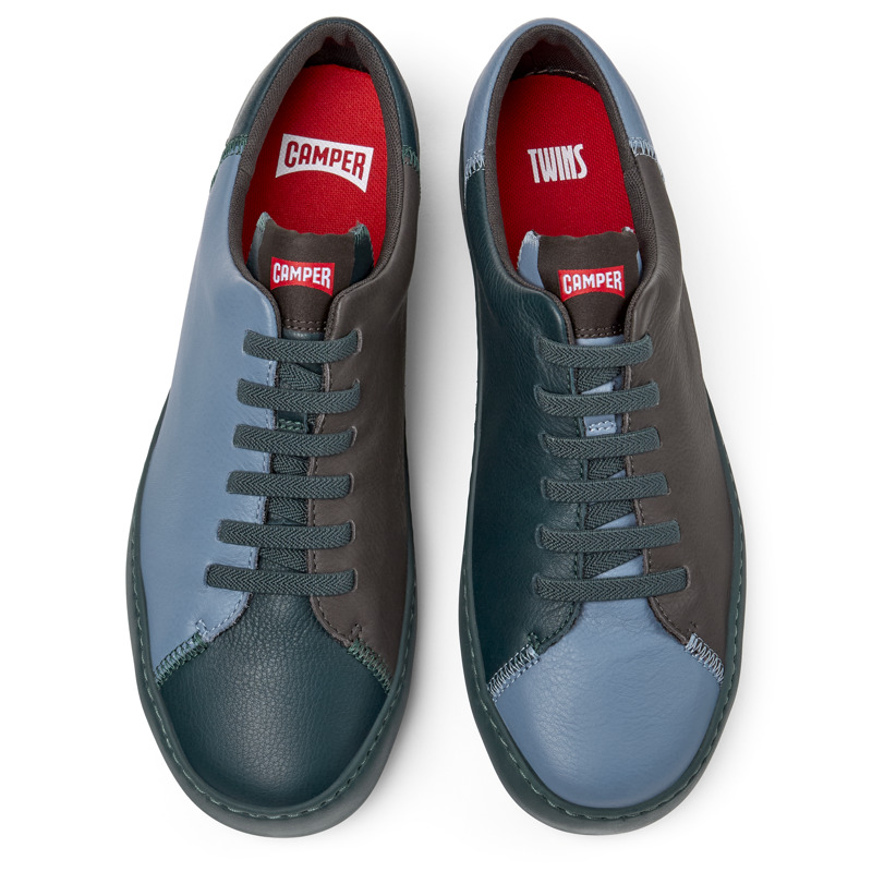 CAMPER Twins - Sneakers Για Ανδρικα - Γκρι,Πράσινο, Μέγεθος 41, Smooth Leather