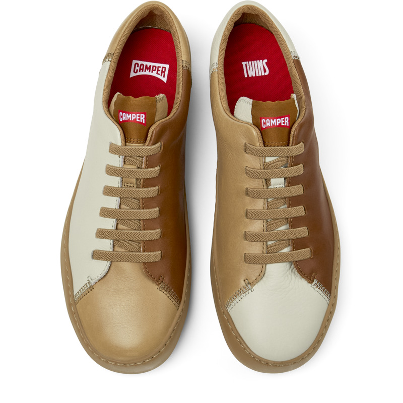 CAMPER Twins - Sneakers Για Ανδρικα - Καφέ,Γκρι, Μέγεθος 40, Smooth Leather