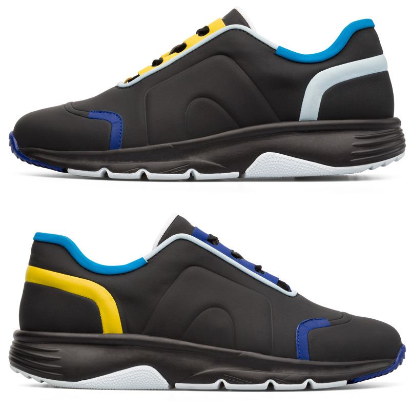 Camper Twins, Sneaker Herren, Schwarz|Blau|Gelb, Größ|e 39 (EU), K100488 002 Camper Twins, Sneaker Herren, Schwarz|Blau|Gelb, Größ|e 39 (EU), K100488 002