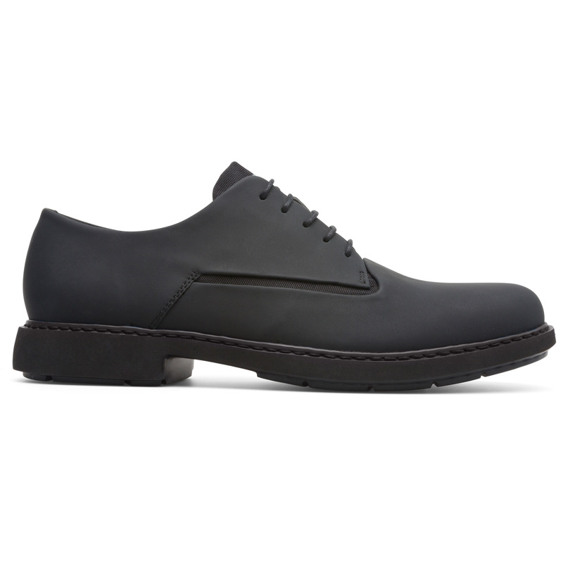 CAMPER Neuman - Formal shoes for Men - Black, Smooth leather/Cotton fabric - K100495
