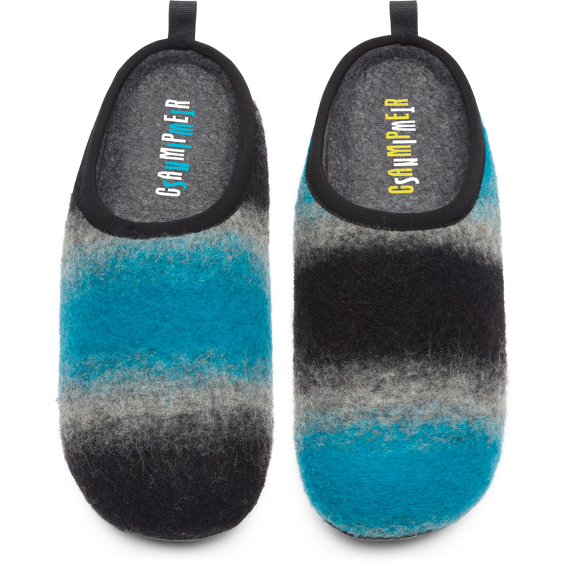 CAMPER Twins - Slippers For Men - Grey,Black,Blue, Size 42, Cotton Fabric