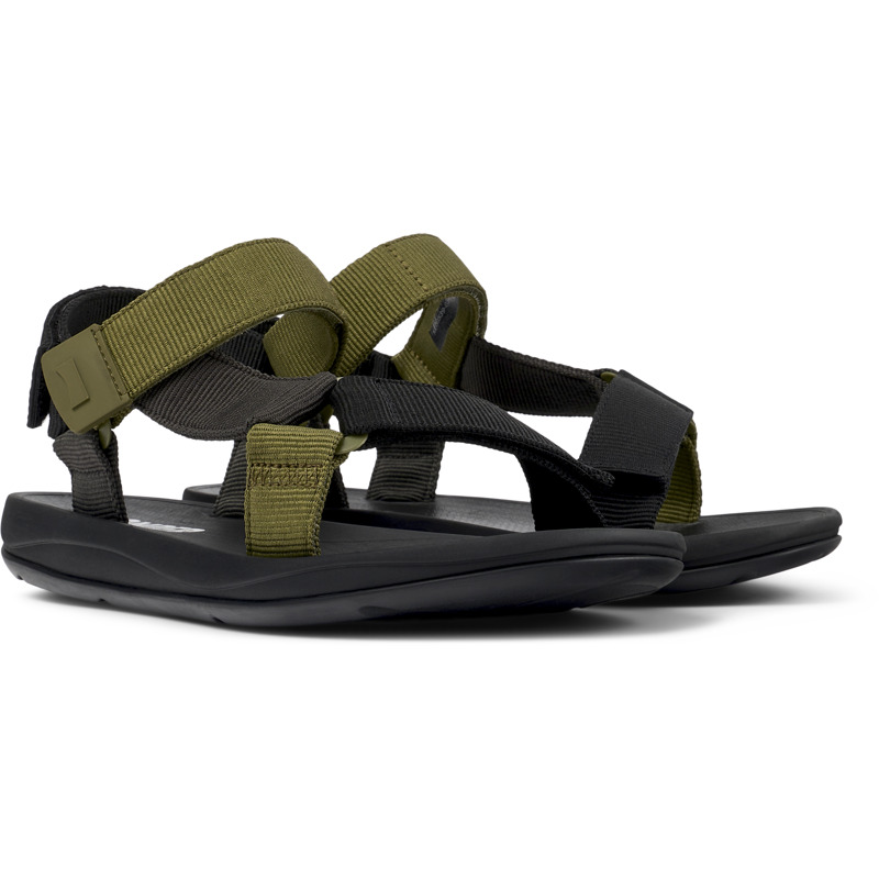 Camper Match - Sandals For Men - Black, Grey, Green, Size 45, Cotton Fabric