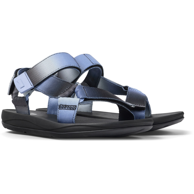 Camper Twins - Sandals For Men - Blue, Grey, Black, Size 43, Cotton Fabric