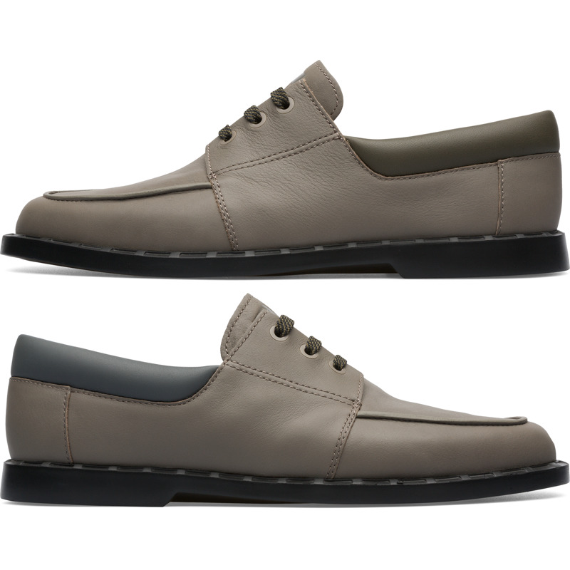 CAMPER Twins - Zapatos de vestir para Hombre - Verde,Gris, talla 46, Piel Lisa