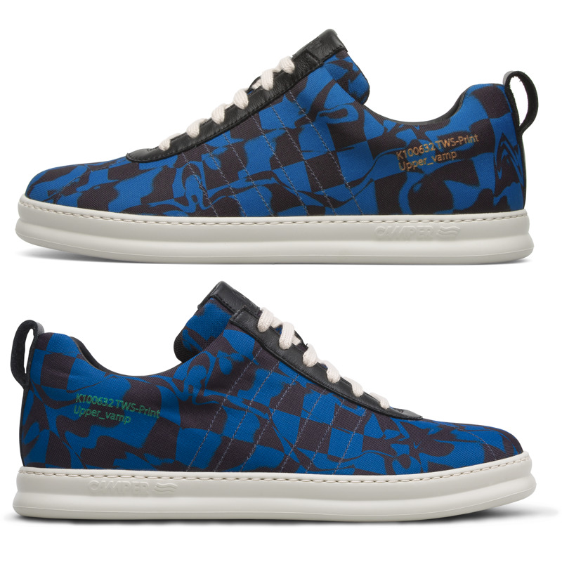 CAMPER Twins - Zapatillas para Hombre - Azul,Negro, talla 39, Textil/Piel Lisa