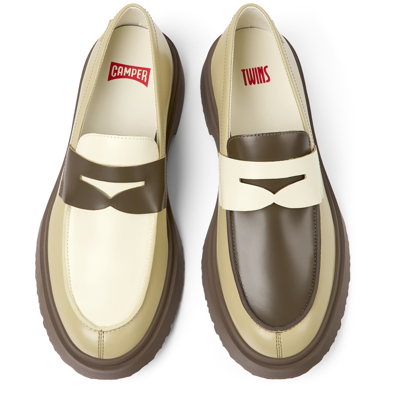 CAMPER Twins - Formal Shoes For Men - Beige,White,Brown, Size 41, Smooth Leather