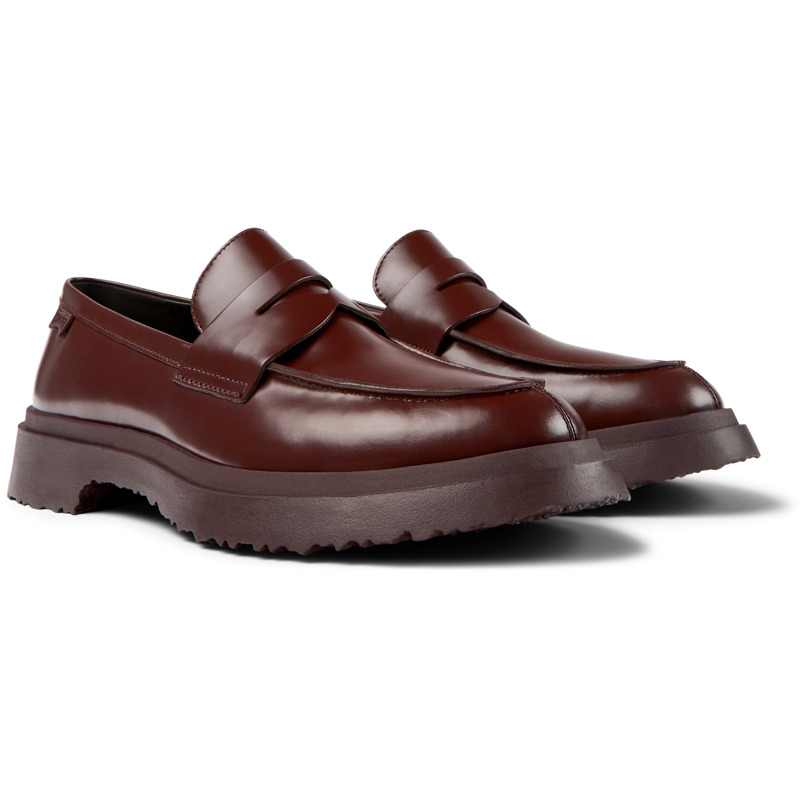 Camper Walden - Loafers For Men - Burgundy, Size 43, Smooth Leather