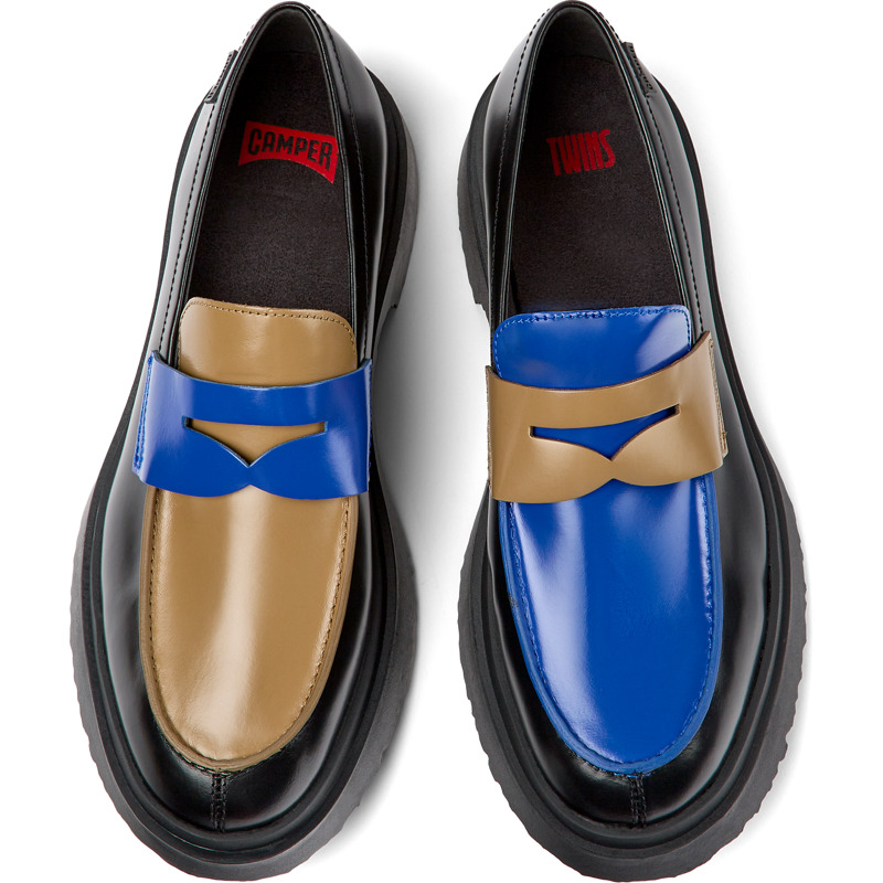 CAMPER Twins - Chaussures Habillées Pour Homme - Noir,Marron,Bleu, Taille 46, Cuir Lisse