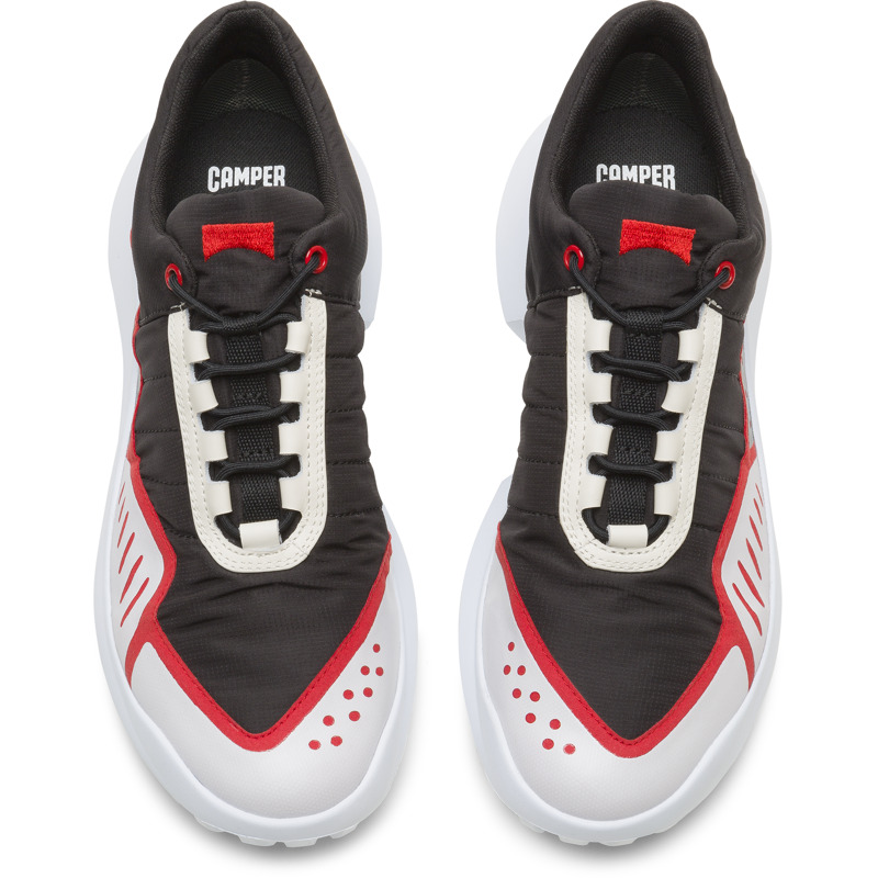 Camper Camper X Sailgp - Sneakers For Men - Black, White, Red, Size 40, Cotton Fabric/Smooth Leather
