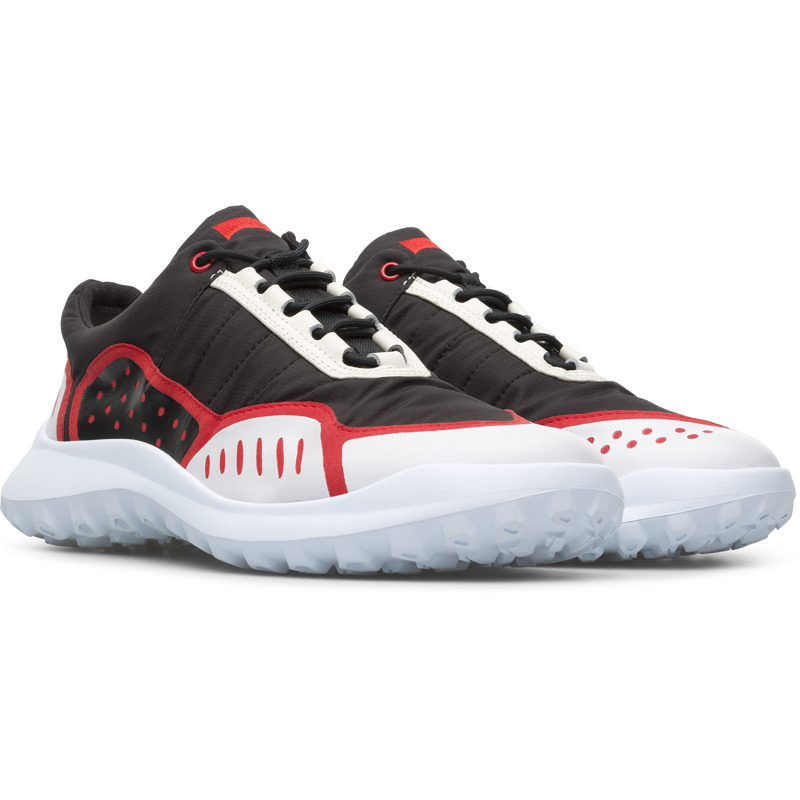 CAMPER Camper X SailGP - Sneakers For Men - Black,White,Red, Size 39, Cotton Fabric/Smooth Leather