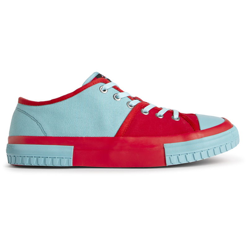 Camper Twins - Sneakers For Men - Blue, Red, Size 46, Cotton Fabric