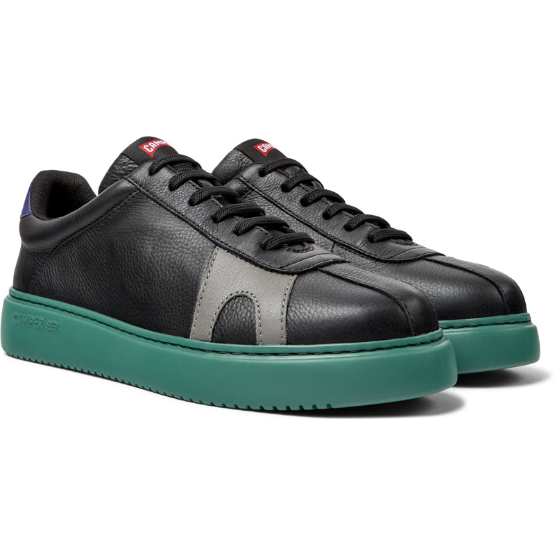 Camper Twins - Sneakers Para Hombre - Negro, Talla 11, Piel Lisa