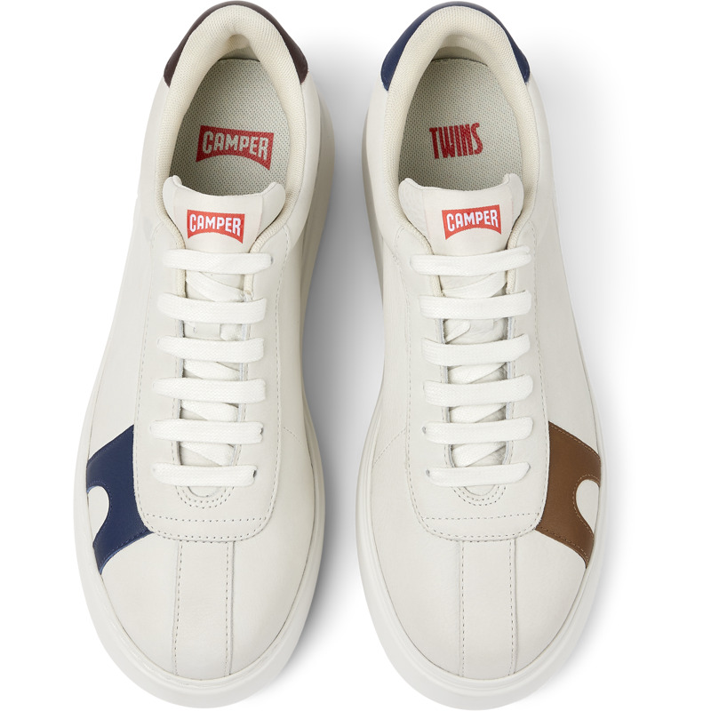 CAMPER Twins - Sneakers For Men - White, Size 44, Smooth Leather