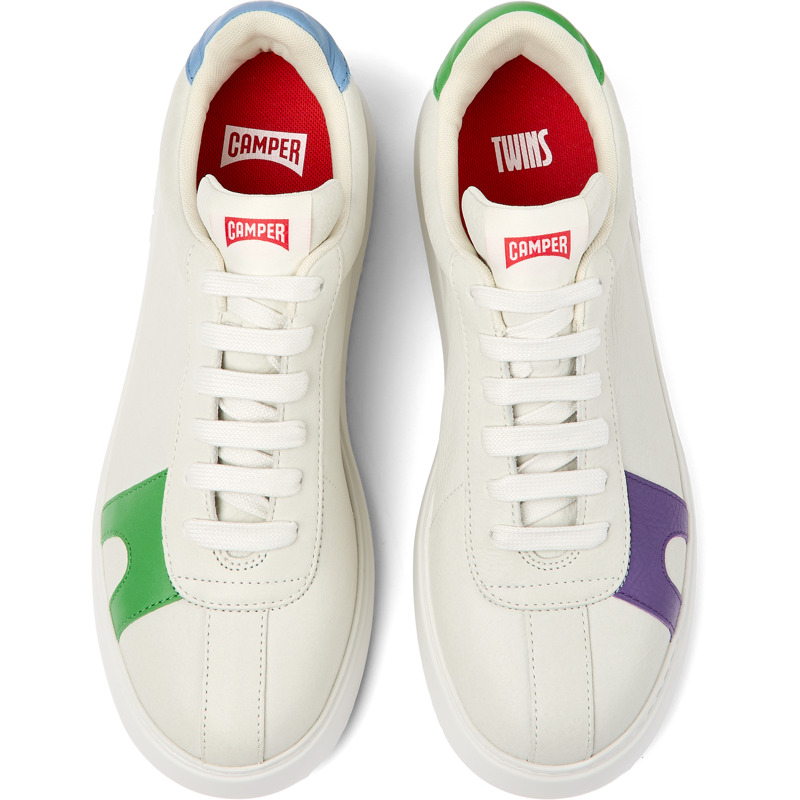 CAMPER Twins - Sneaker Per Uomo - Bianco, Taglia 43, Pelle Liscia
