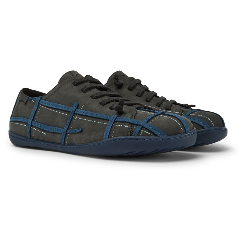 Camper Twins - Casual Para Hombre - Gris, Azul, Talla 11, Ante O Piel Vuelta