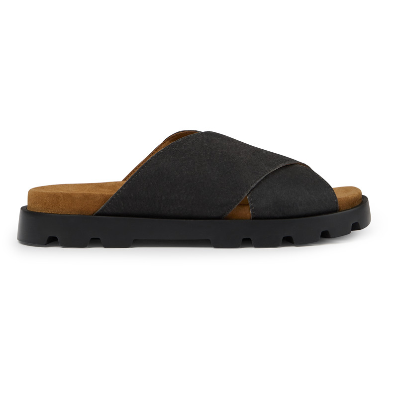 CAMPER Brutus Sandal - Sandals For Men - Black, Size 40, Cotton Fabric