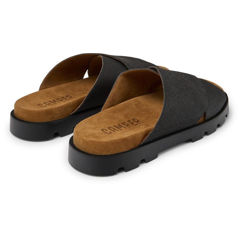 CAMPER Brutus Sandal - Sandals For Men - Black, Size 40, Cotton Fabric