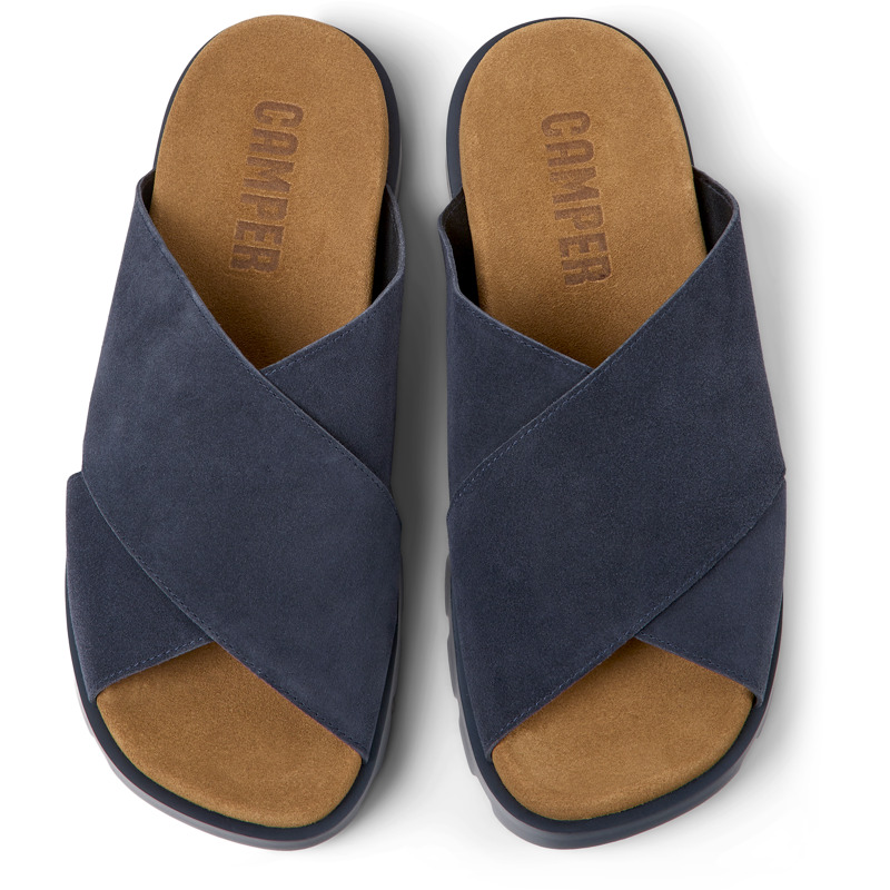CAMPER Brutus Sandal - Sandals For Men - Blue, Size 40, Suede