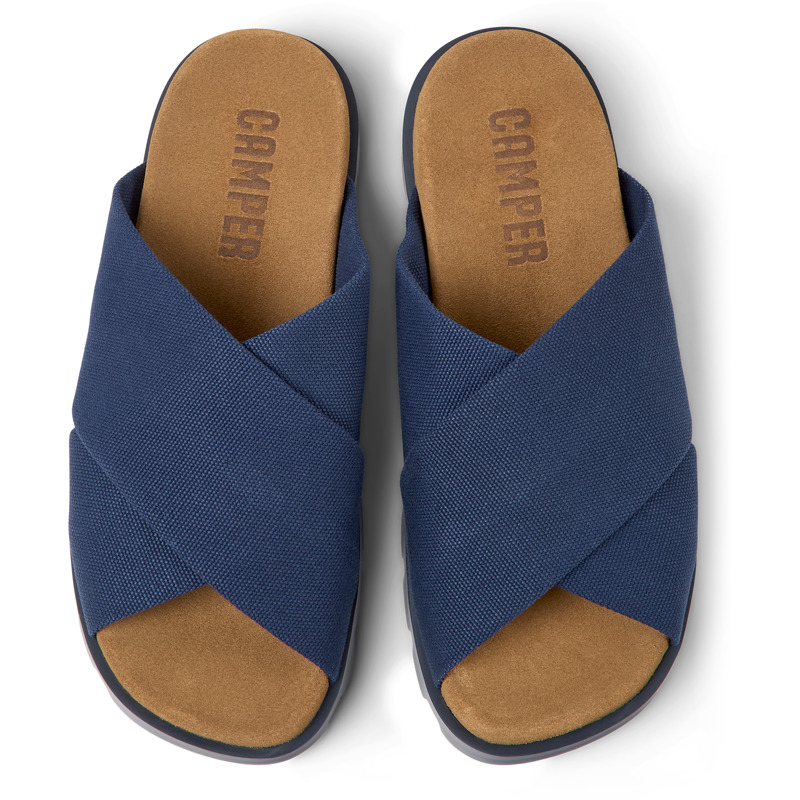 CAMPER Brutus Sandal - Sandals For Men - Blue, Size 45, Cotton Fabric