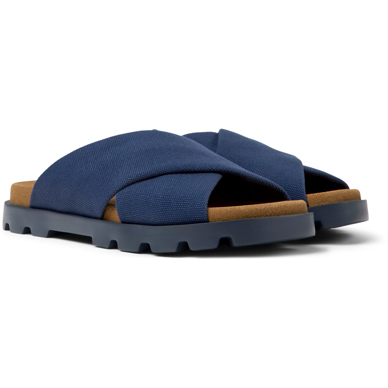 CAMPER Brutus Sandal - Sandals For Men - Blue, Size 39, Cotton Fabric