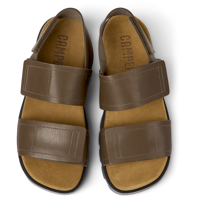 CAMPER Brutus Sandal - Sandals For Men - Brown, Size 43, Smooth Leather