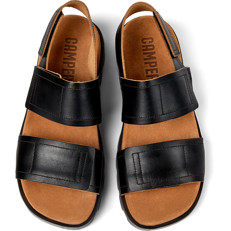 CAMPER Brutus Sandal - Sandals For Men - Black, Size 44, Smooth Leather