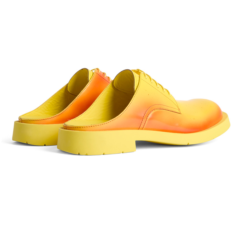 CAMPERLAB MIL 1978 - Zapatos De Vestir Para Hombre - Amarillo,Rojo, Talla 41, Piel Lisa