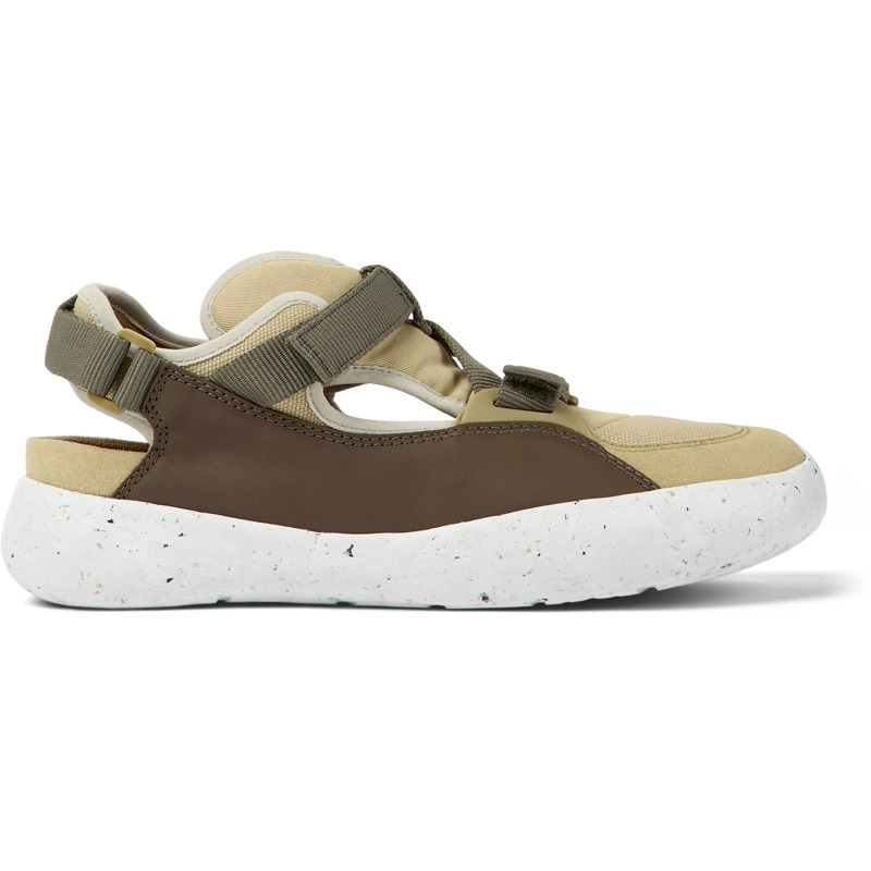 Camper Peu Stadium - Sneakers For Men - Beige, Brown, Size 40, Smooth Leather/Cotton Fabric