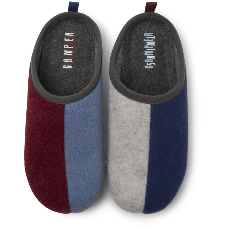 CAMPER Twins - Slippers For Men - Blue,Burgundy,White, Size 46, Cotton Fabric
