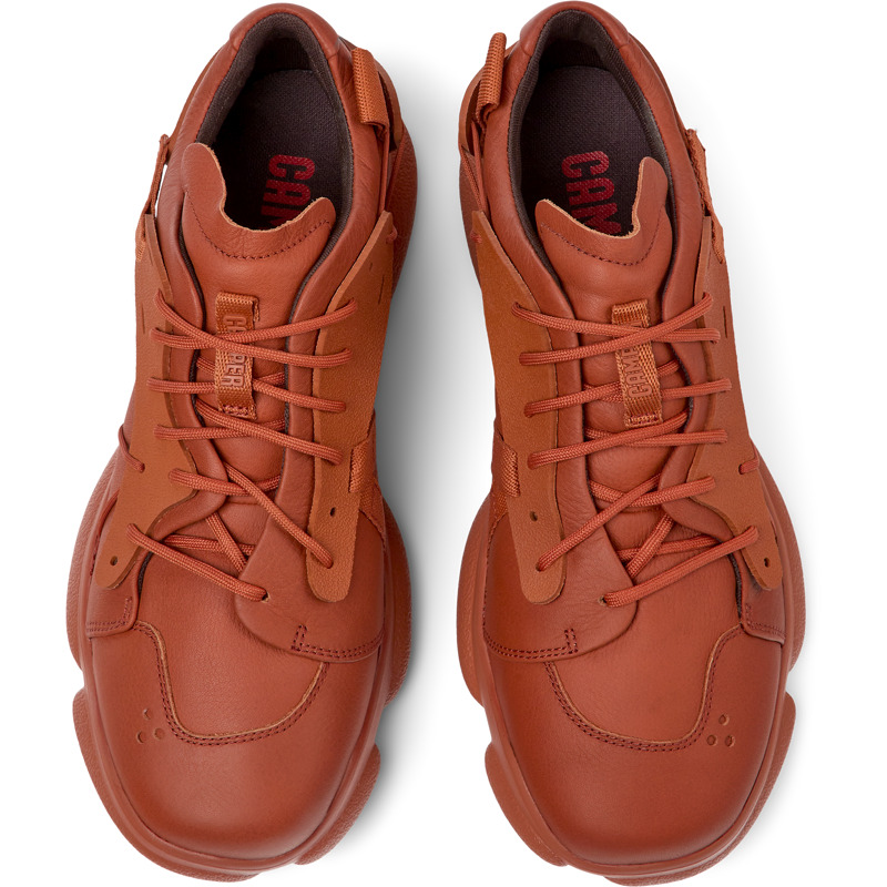 CAMPER Karst - Sneaker Per Uomo - Rosso, Taglia 43, Pelle Liscia/Tessuto In Cotone