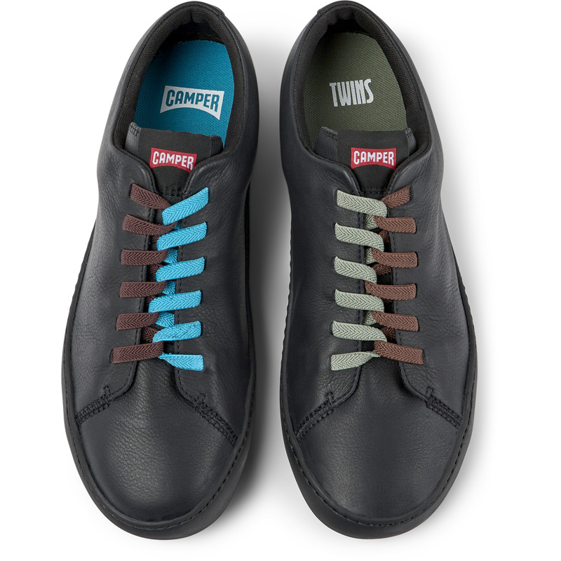 CAMPER Twins - Sneakers For Men - Black, Size 45, Smooth Leather