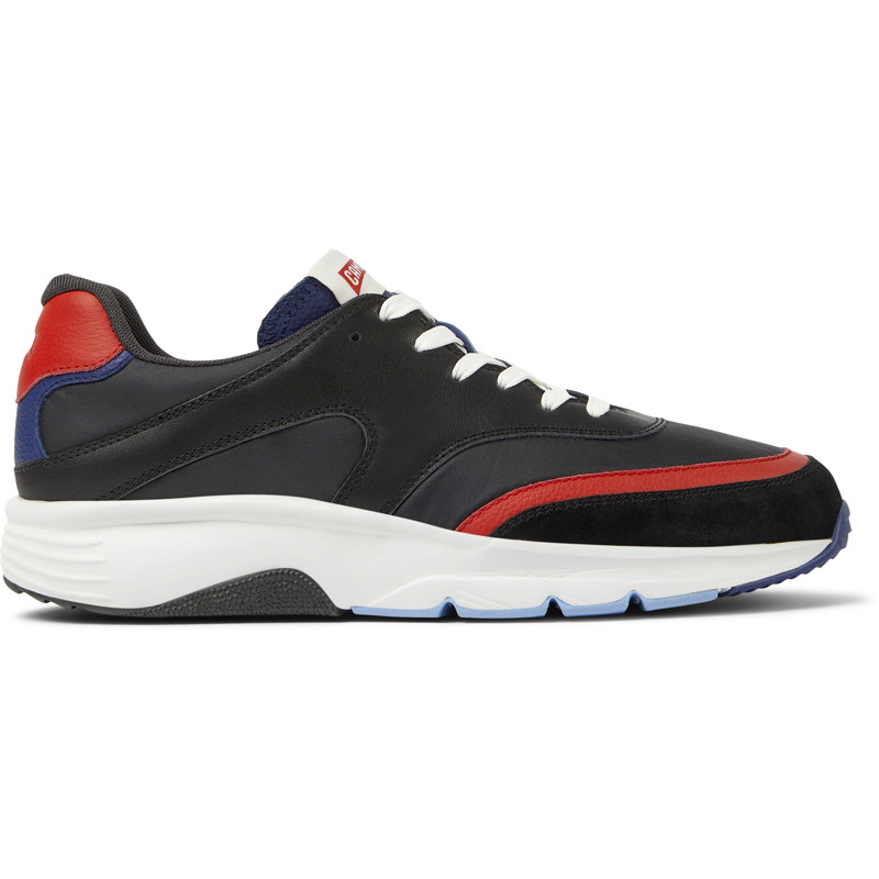 Camper Drift - Sneakers For Men - Black, Red, Blue, Red, Blue, Size 44, Cotton Fabric/Smooth Leather