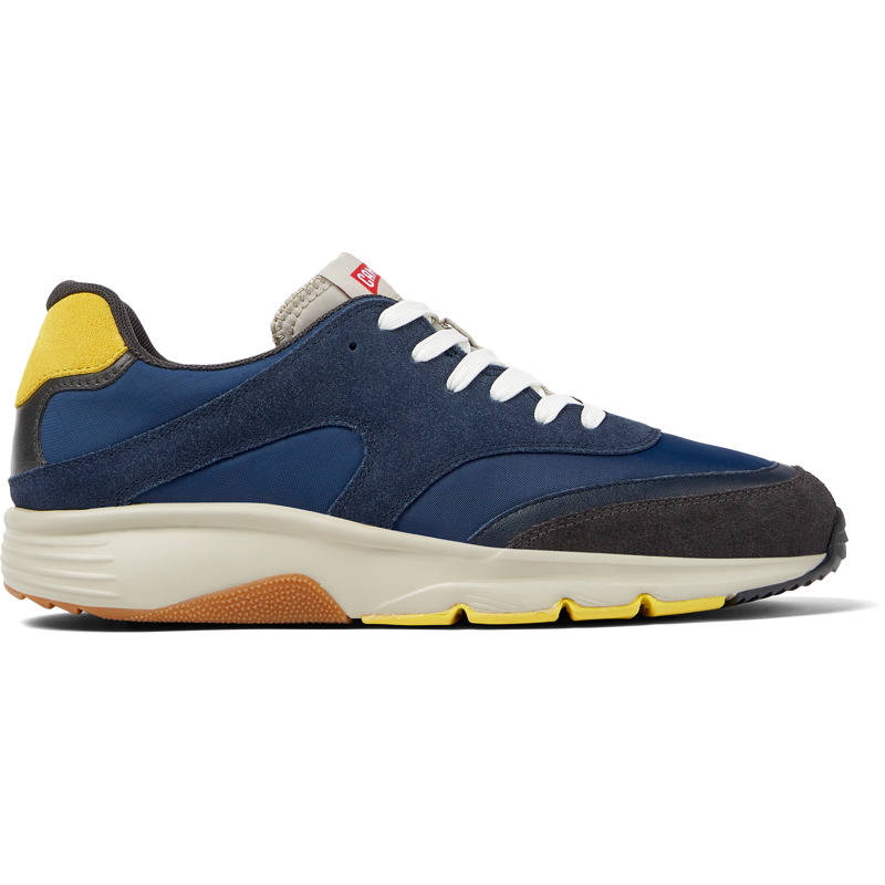 CAMPER Drift - Zapatillas para Hombre - Azul,Gris,Amarillo, talla 46, Textil/Piel Vuelta