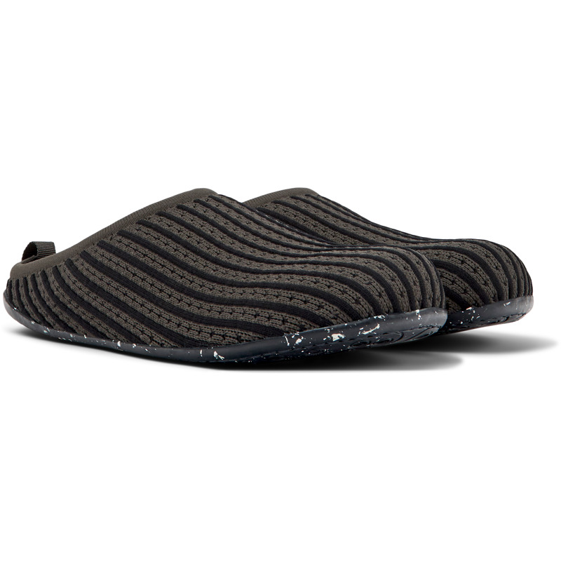 Camper Wabi - Slippers For Men - Grey, Black, Size 42, Cotton Fabric