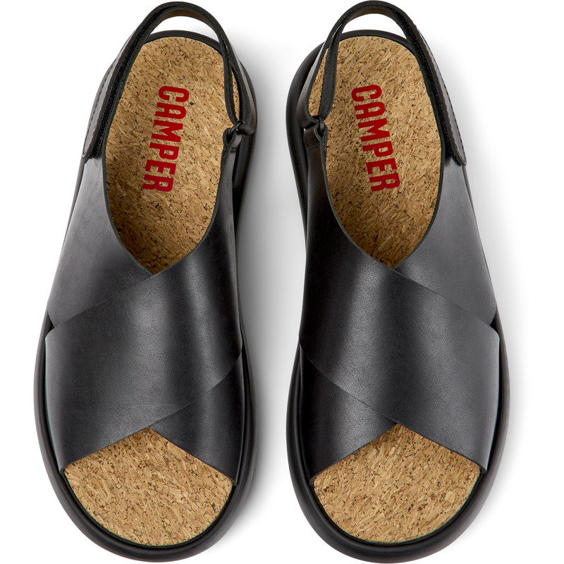 CAMPER Pelotas Flota - Sandals For Men - Black, Size 42, Smooth Leather