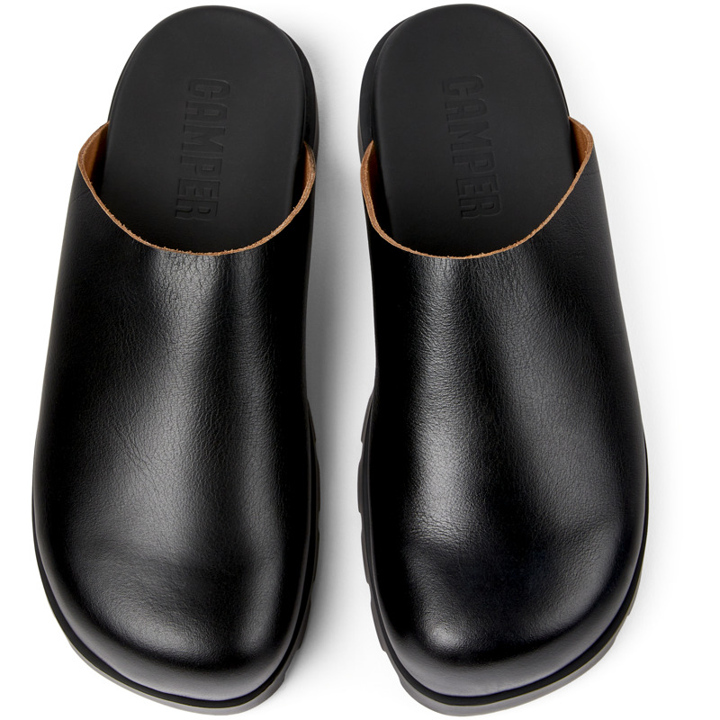 CAMPER Brutus Sandal - Clogs For Men - Black, Size 10.5, Smooth Leather