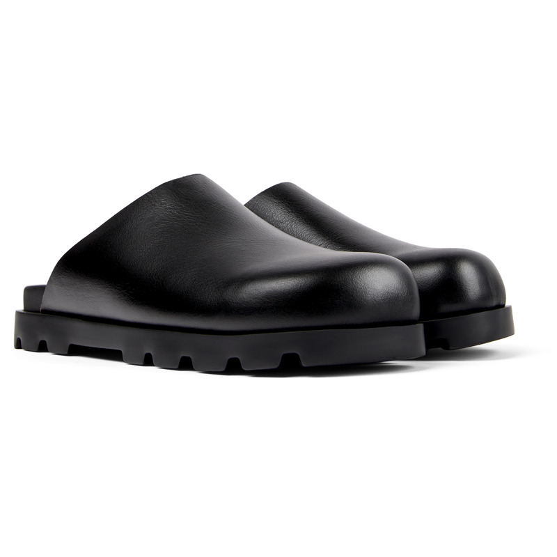 CAMPER Brutus Sandal - Clogs For Men - Black, Size 12, Smooth Leather