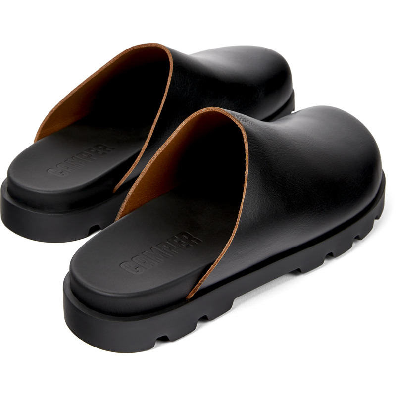 CAMPER Brutus Sandal - Clogs For Men - Black, Size 39, Smooth Leather