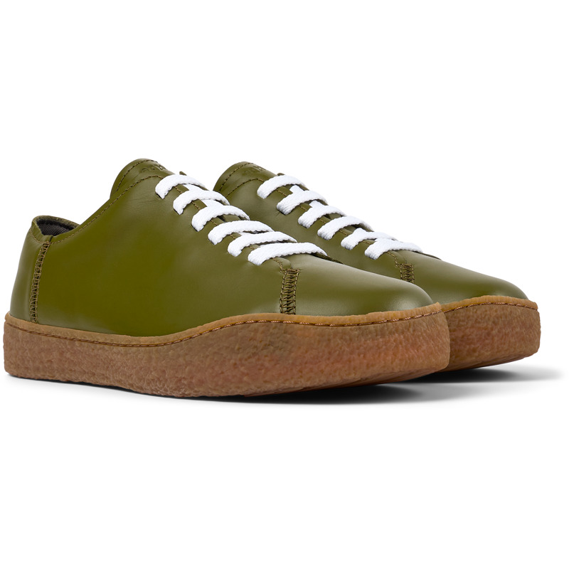 Camper Peu Terreno - Sneakers For Men - Green, Size 45, Smooth Leather