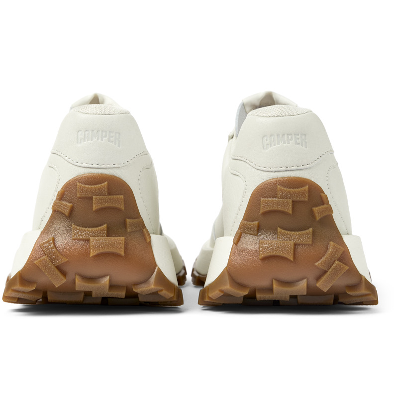 CAMPER Drift Trail VIBRAM - Sneaker Per Uomo - Bianco, Taglia 42, Pelle Liscia/Tessuto In Cotone