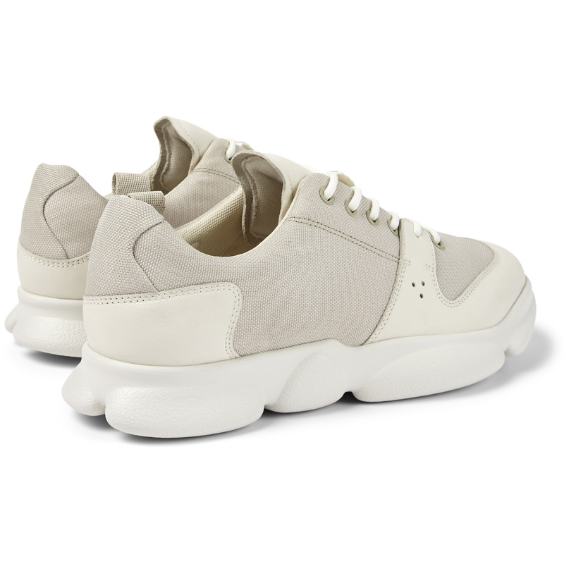 CAMPER Karst - Sneaker Per Uomo - Grigio,Bianco, Taglia 41, Tessuto In Cotone/Pelle Liscia