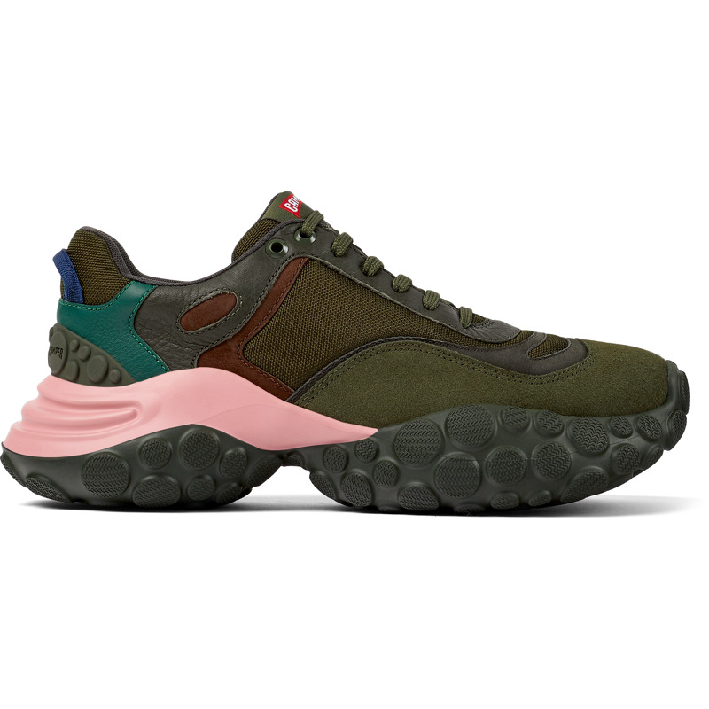 CAMPER Pelotas Mars - Sneakers For Men - Green,Brown,Grey, Size 40, Cotton Fabric