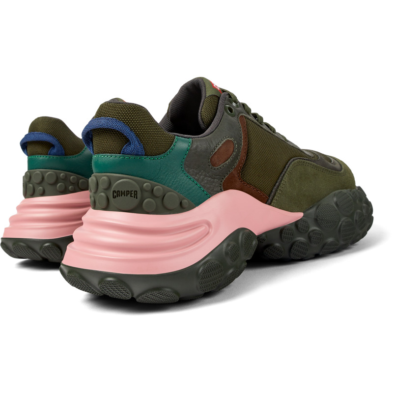 CAMPER Pelotas Mars - Sneakers For Men - Green,Brown,Grey, Size 45, Cotton Fabric
