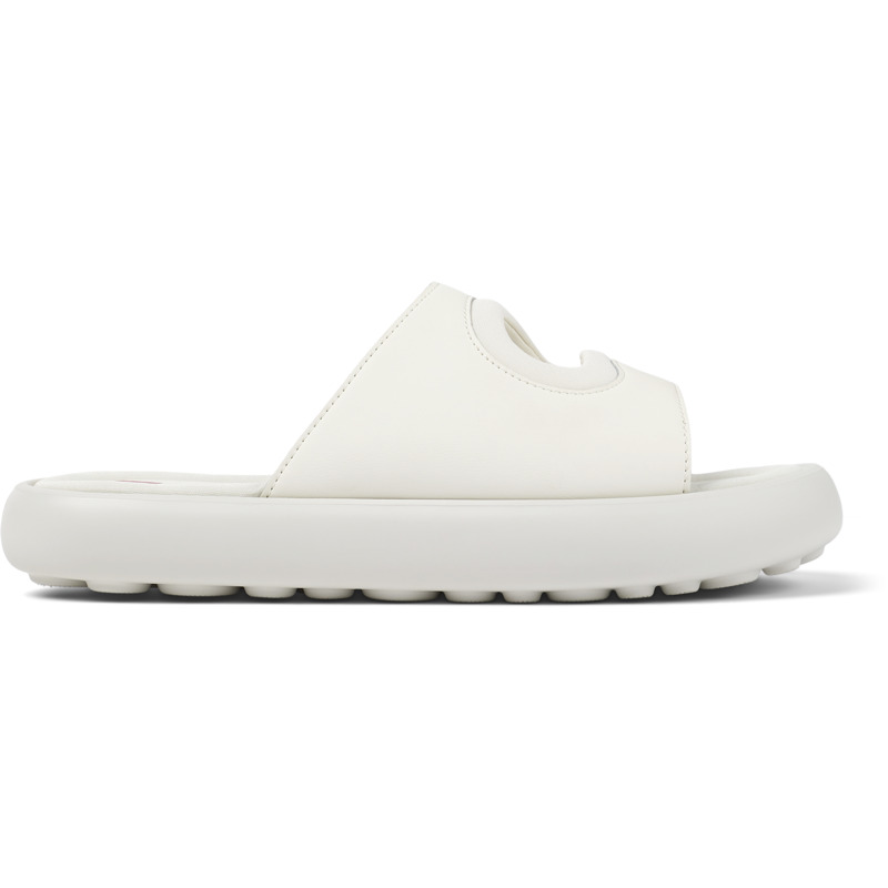 CAMPER Twins - Sandals for Men - White, size 8, Smooth leather/Cotton fabric