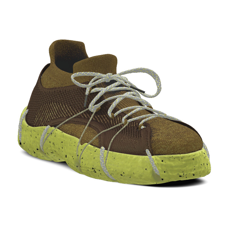 Camper Roku Chunky-sole Lace-up Sneakers In Black,grey,white